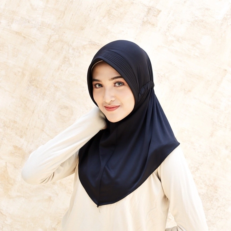 Product image KAHASIL - Hijab Bergo Serut Jilbab Instan Jersey Premium KHS4379 all variant Black